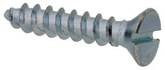 Value Collection - #10 Flat Head Slotted Sheet Metal Screw - Steel, 1" OAL, Grade 2 - USA Tool & Supply