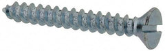 Value Collection - #10 Flat Head Slotted Sheet Metal Screw - Steel, 1-1/2" OAL, Grade 2 - USA Tool & Supply