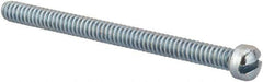 Value Collection - #6-32 UNC, 1-3/4" Length Under Head Slotted Drive Machine Screw - Fillister Head, Grade 2 Steel, Zinc-Plated Finish, Without Washer - USA Tool & Supply