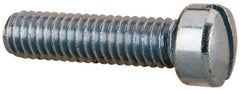 Value Collection - 5/16-18 UNC, 1-1/4" Length Under Head Slotted Drive Machine Screw - Fillister Head, Grade 2 Steel, Zinc-Plated Finish, Without Washer - USA Tool & Supply