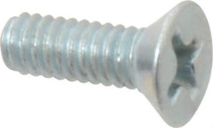 Value Collection - #5-40 UNC, 3/8" OAL Phillips Drive Machine Screw - Flat Head, Grade 2 Steel, Zinc-Plated Finish, Without Washer - USA Tool & Supply