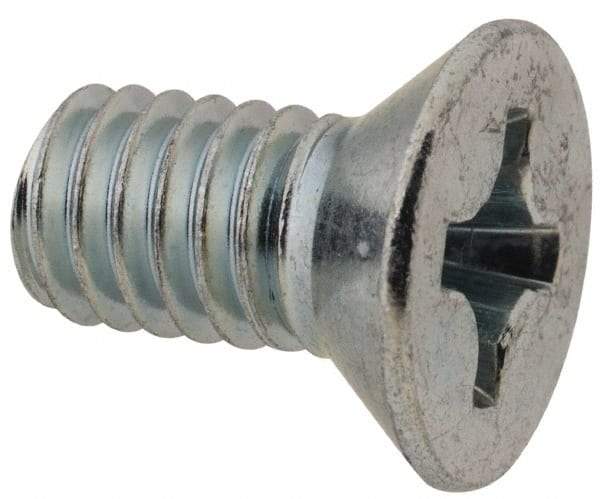 Value Collection - 5/16-18 UNC, 5/8" OAL Phillips Drive Machine Screw - Flat Head, Grade 2 Steel, Zinc-Plated Finish, Without Washer - USA Tool & Supply