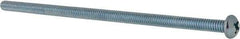 Value Collection - 1/4-20 UNC, 6" Length Under Head Phillips Drive Machine Screw - Round Head, Grade 2 Steel, Zinc-Plated Finish, Without Washer - USA Tool & Supply