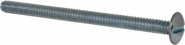 Value Collection - #6-32 UNC, 2" Length Under Head Slotted Drive Machine Screw - Truss Head, Grade 2 Steel, Zinc-Plated Finish, Without Washer - USA Tool & Supply