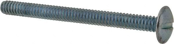 Value Collection - #10-24 UNC, 2-1/4" Length Under Head Slotted Drive Machine Screw - Truss Head, Grade 2 Steel, Zinc-Plated Finish, Without Washer - USA Tool & Supply