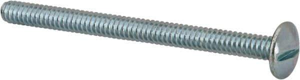 Value Collection - #10-24 UNC, 2-1/2" Length Under Head Slotted Drive Machine Screw - Truss Head, Grade 2 Steel, Zinc-Plated Finish, Without Washer - USA Tool & Supply