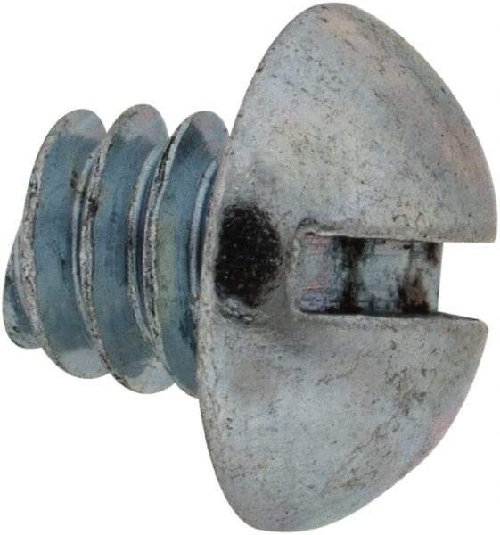 Value Collection - #10-24 UNC, 3/16" Length Under Head Slotted Drive Machine Screw - Round Head, Grade 2 Steel, Zinc-Plated Finish, Without Washer - USA Tool & Supply