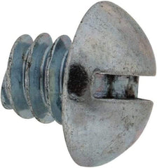Value Collection - #10-24 UNC, 3/16" Length Under Head Slotted Drive Machine Screw - Round Head, Grade 2 Steel, Zinc-Plated Finish, Without Washer - USA Tool & Supply