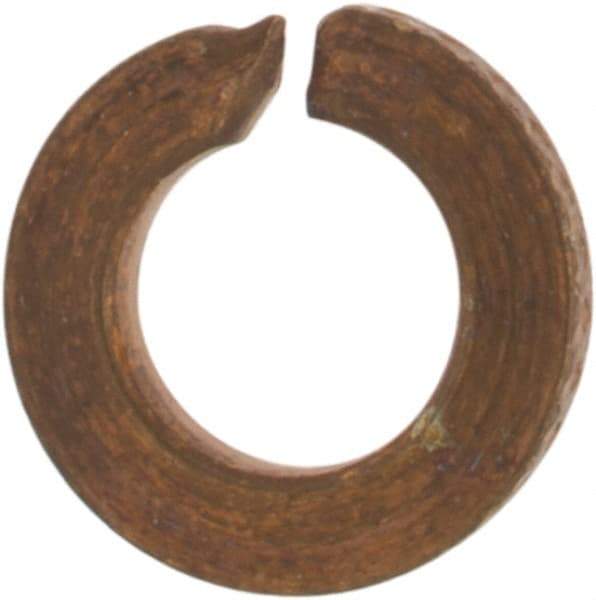 Value Collection - #2, 0.088" ID, 0.02" Thick Split Lock Washer - Silicon Bronze, Uncoated, 0.088" Min ID, 0.094" Max ID, 0.293" Max OD - USA Tool & Supply