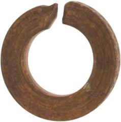 Value Collection - #2, 0.088" ID, 0.02" Thick Split Lock Washer - Silicon Bronze, Uncoated, 0.088" Min ID, 0.094" Max ID, 0.293" Max OD - USA Tool & Supply