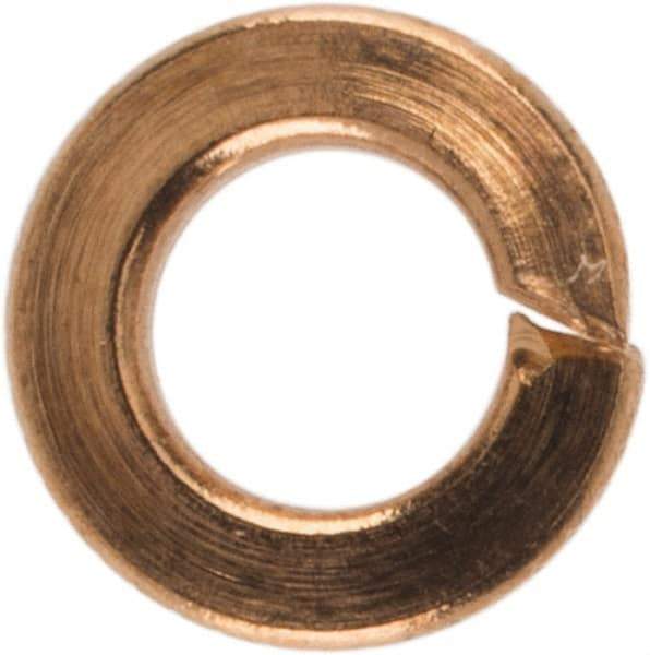 Value Collection - #3, 0.101" ID, 0.025" Thick Split Lock Washer - Silicon Bronze, Uncoated, 0.101" Min ID, 0.107" Max ID, 0.195" Max OD - USA Tool & Supply