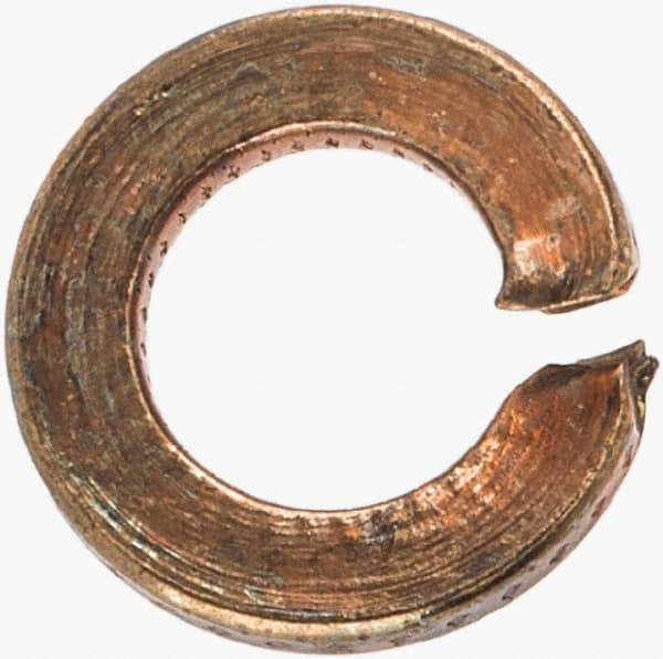 Value Collection - #5, 0.127" ID, 0.031" Thick Split Lock Washer - Silicon Bronze, Uncoated, 0.127" Min ID, 0.133" Max ID, 0.236" Max OD - USA Tool & Supply