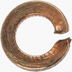 Value Collection - #5, 0.127" ID, 0.031" Thick Split Lock Washer - Silicon Bronze, Uncoated, 0.127" Min ID, 0.133" Max ID, 0.236" Max OD - USA Tool & Supply