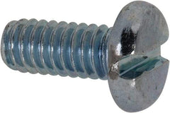 Value Collection - #12-24 UNC, 1/2" Length Under Head Slotted Drive Machine Screw - Pan Head, Grade 2 Steel, Zinc-Plated Finish, Without Washer - USA Tool & Supply