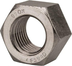 Value Collection - 1-1/4 - 7 UNC Stainless Steel Right Hand Hex Nut - 1-7/8" Across Flats, 1-1/16" High, Uncoated - USA Tool & Supply