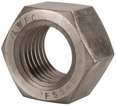 Value Collection - 1-3/4 - 5 UNC Stainless Steel Right Hand Hex Nut - 2-5/8" Across Flats, 1-1/2" High, Uncoated - USA Tool & Supply