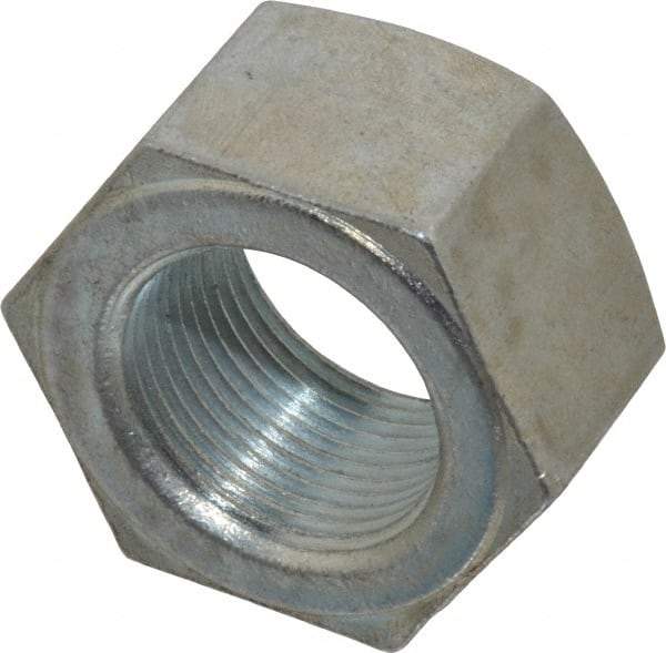 Value Collection - 1-1/4 - 12 UNF Steel Right Hand Hex Nut - 1-7/8" Across Flats, 1-1/16" High, Zinc Clear Finish - USA Tool & Supply
