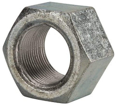 Value Collection - 1-3/8 - 12 UNF Steel Right Hand Hex Nut - 2-1/16" Across Flats, 1-11/64" High, Zinc Clear Finish - USA Tool & Supply