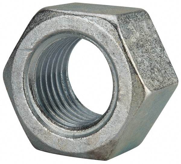 Value Collection - 2 - 4-1/2 UNC Steel Right Hand Hex Nut - 3" Across Flats, 1-23/32" High, Zinc Clear Finish - USA Tool & Supply