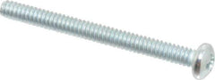 Value Collection - #4-40 UNC, 1-1/4" Length Under Head Phillips Drive Machine Screw - Pan Head, Grade 2 Steel, Zinc-Plated Finish, Without Washer - USA Tool & Supply