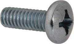 Value Collection - #12-24 UNC, 5/8" Length Under Head Phillips Drive Machine Screw - Pan Head, Grade 2 Steel, Zinc-Plated Finish, Without Washer - USA Tool & Supply