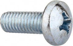Value Collection - 3/8-16 UNC, 1" Length Under Head Phillips Drive Machine Screw - Pan Head, Grade 2 Steel, Zinc-Plated Finish, Without Washer - USA Tool & Supply
