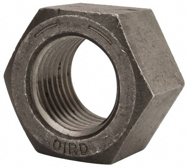 Value Collection - 2-1/4 - 4-1/2 UNC Steel Right Hand Hex Nut - 3-3/8" Across Flats, 1-15/16" High, Uncoated - USA Tool & Supply