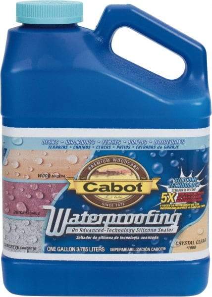 Cabot - 1 Gal Bottle Clear Flat Crystal Clear Sealer - 100 to 250 Sq Ft/Gal Coverage, <100 g/L VOC Content - USA Tool & Supply