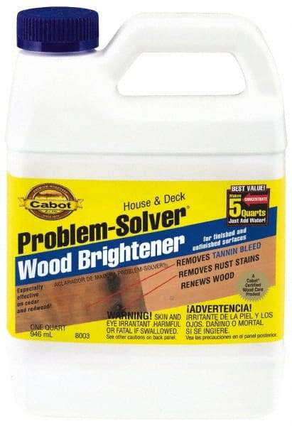 Cabot - 1 Gal Bottle Wood Cleaner - USA Tool & Supply