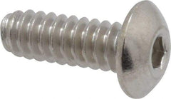 Value Collection - #6-32 UNC Hex Socket Drive, Button Screw - Grade 316 Stainless Steel, Uncoated, 3/8" Length Under Head - USA Tool & Supply