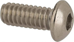 Value Collection - 1/4-20 UNC Hex Socket Drive, Button Screw - Grade 316 Stainless Steel, Uncoated, 5/8" Length Under Head - USA Tool & Supply
