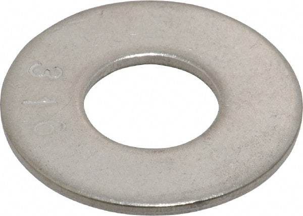 Value Collection - 7/16" Screw, Grade 316 Stainless Steel Standard Flat Washer - 1/2" ID x 1-1/8" OD, 0.062" Thick, Plain Finish - USA Tool & Supply