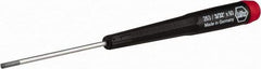 Wiha - 3/32" Precision Miniature Hex Driver - 2-23/64" Bade Length, Tapered Handle, 6-3/4" OAL - USA Tool & Supply