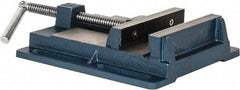 Interstate - 5-1/2" Jaw Opening Capacity x 1-7/64" Throat Depth, Horizontal Drill Press Vise - 6" Wide x 1-7/64" High Jaw, Stationary Base, Standard Speed, 10.86" OAL x 2.4" Overall Height, Cast Iron - USA Tool & Supply