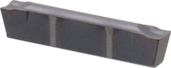 Kennametal - A4C3 CF KC5025 Grade, 0.1201" Cutting Width, Carbide Cutoff Insert - 0° Neutral Lead Angle, 0.0079" Cnr Rad, TiAlN Coated - USA Tool & Supply