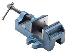 Palmgren - 1-1/2" Jaw Opening Capacity x 1" Throat Depth, Horizontal Drill Press Vise - 1-3/4" Wide Jaw, Stationary Base, Standard Speed, 4-1/2" OAL x 1-15/16" Overall Height, Cast Iron - USA Tool & Supply