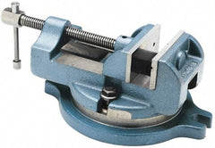 Palmgren - 4" Jaw Width, 4" Jaw Opening Capacity, Horizontal Swivel Machine Vise - Manual Operation, 1 Station, 11-3/4" Long x 4-3/4" High x 1-3/4" Deep, 1-3/4" Jaw Height, 30,000 psi Max Clamp Force, Cast Iron - USA Tool & Supply