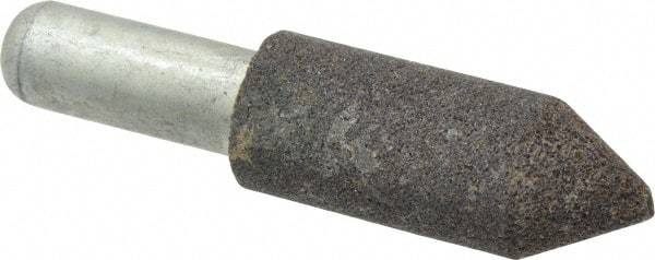 Grier Abrasives - 3/4" Diam 80 Grit 60° Included Angle Center Lap - Aluminum Oxide, Medium Grade, Extra Hard Density, Shank Mounted - USA Tool & Supply