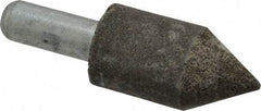 Grier Abrasives - 1" Diam 150 Grit 60° Included Angle Center Lap - Aluminum Oxide, Very Fine Grade, Extra Hard Density, Shank Mounted - USA Tool & Supply