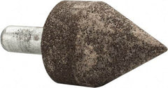 Grier Abrasives - 1-1/2" Diam 150 Grit 60° Included Angle Center Lap - Aluminum Oxide, Very Fine Grade, Extra Hard Density, Shank Mounted - USA Tool & Supply