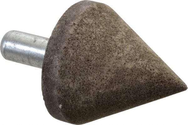 Grier Abrasives - 2" Diam 150 Grit 60° Included Angle Center Lap - Aluminum Oxide, Very Fine Grade, Extra Hard Density, Shank Mounted - USA Tool & Supply