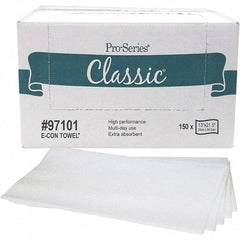 PRO-SOURCE - 1/4 Fold Food Service Wipes - Box, 21-1/2" x 13" Sheet Size, White - USA Tool & Supply