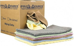 PRO-SOURCE - 16 Inch Long x 16 Inch Wide Virgin Car Wash Cotton Towels - Assorted Colors, Terry Cloth, Medium Lint, 5 Lbs. at 2 to 4 per Pound, Box - USA Tool & Supply