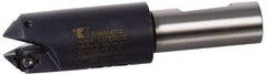Kennametal - 8 to 10mm Diam, Whistle Notch Shank, 20mm Body Shank Diam, 45° Combo Chamfer and Countersink Drill - 10mm Drill Shank Diam, 3.42805R001 Insert, 122mm OAL - USA Tool & Supply
