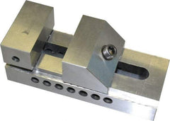 Interstate - 4" Jaw Width, 4-7/8" Jaw Opening Capacity, 1-3/4" Jaw Height, Toolmaker's Vise - Flat Jaw, 0.0002" Parallelism, 0.0002" Squareness, 9-5/8" OAL x 3-1/2" OAH - USA Tool & Supply