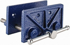 Wilton - 6-1/2" Jaw Width, 4-1/2" Jaw Opening, 3" Throat Depth, Cast Iron Woodworking Vise - 8-1/4" OAL x 7.3" OAW x 4.1" OAH, Standard Spindle - USA Tool & Supply