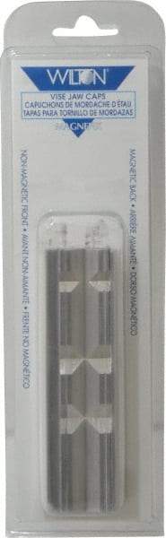 Wilton - 4-1/2" Jaw Width, Aluminum, Vise Jaw Cap - Magnetic Attachment - USA Tool & Supply