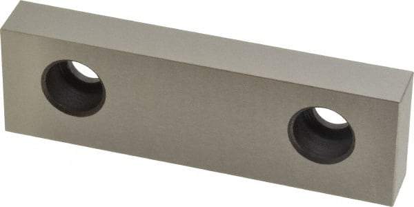 Kurt - 4" Wide x 1.235" High x 35/64" Thick, Flat/No Step Vise Jaw - Hard, Steel, Fixed Jaw, Compatible with 4" Vises - USA Tool & Supply