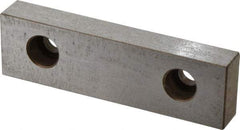 Kurt - 5" Wide x 1.485" High x 0.735" Thick, Flat/No Step Vise Jaw - Hard, Steel, Fixed Jaw, Compatible with 5" Vises - USA Tool & Supply