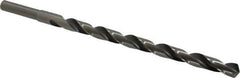 Michigan Drill - 9/16" Drill, 118° Point, High Speed Steel Silver Deming & Reduced Shank Drill Bit - Oxide Finish, 12" OAL, Straight Shank, 9" Flute Length, Right Hand Cut, Standard Point, Spiral Flute, Regular Spiral - USA Tool & Supply